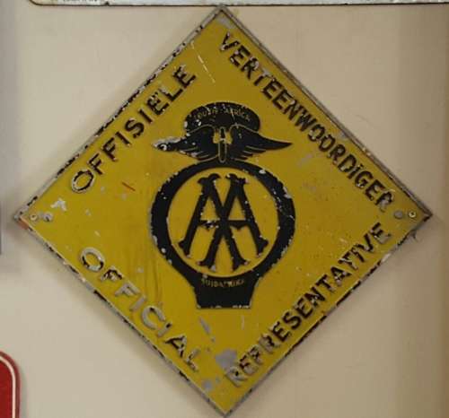 CAST ALUMINIUM AA SIGN OFFICIAL REPRESENTATIVE (63.5cm x 63.5cm)
