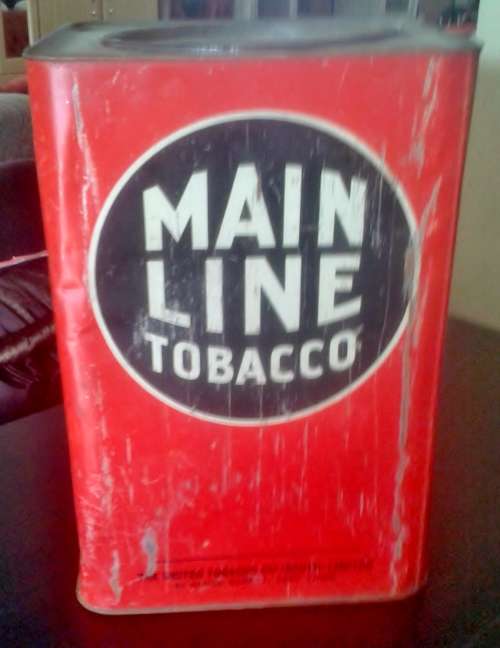 LARGE VINTAGE MAIN LINE SUNRISE MIXTURE TOBACCO TIN