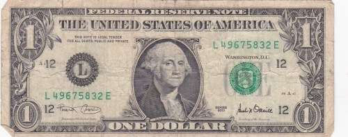 1x TEN AMERICAN DOLLAR AND 7x ONE AMERICAN DOLLAR NOTES