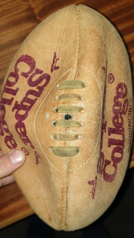 SUPER COLLEGE BY INVINCIBLE GENUINE LEATHER RUGBY BALL