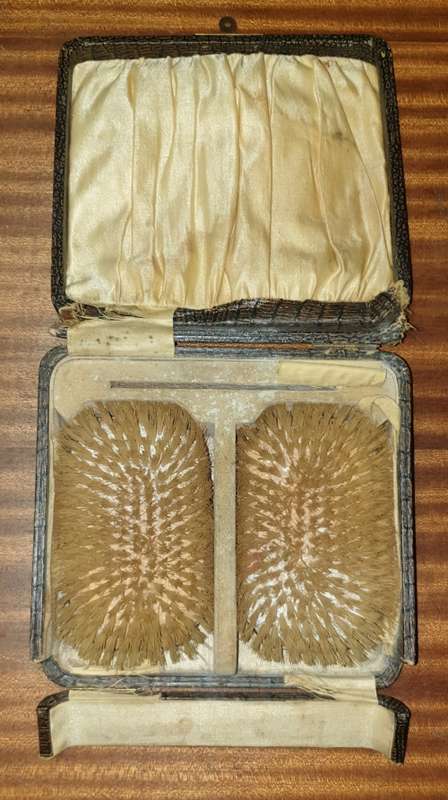 REAL SILVER BRUSH SET BIRMINGHAM 1875 TO 1880