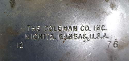 VINTAGE COLEMAN LAMP FROM 12 OF 1976 MODEL 231