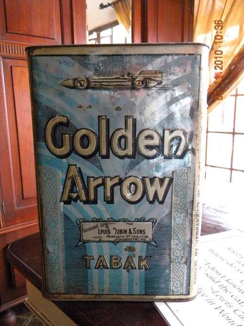 SCARCE GOLDEN ARROW TOBACCO TIN "LARGE"