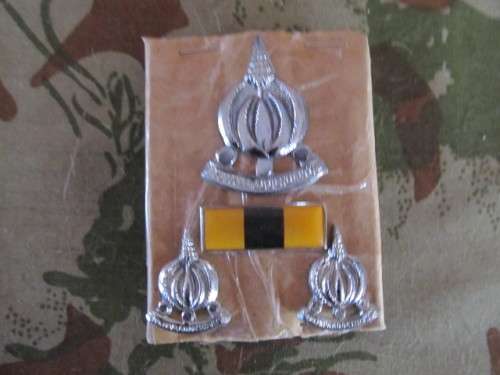 SADF Finance Corps Beret Badge-Balkie-Collar set - Original