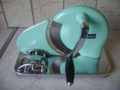 Vintage Pineware Bread Slicer with Stunning Enamel Side - in perfect condition!!!!!