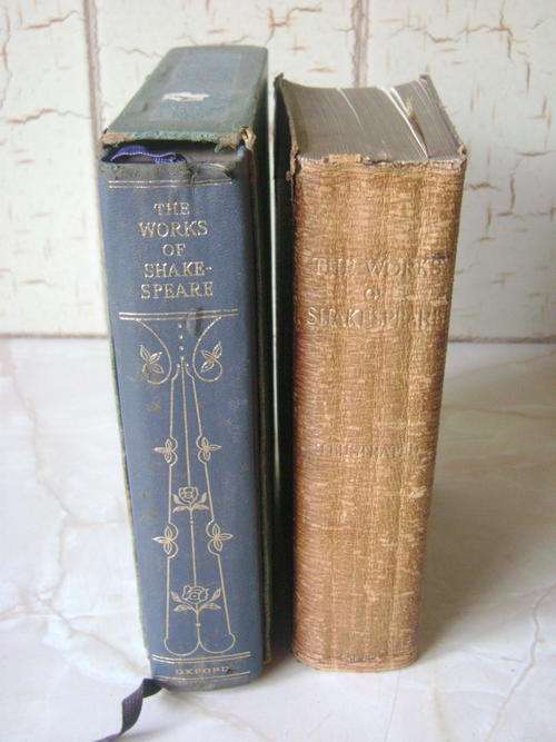 2 SHAKESPEARE BOOKS " THE WORK OF SHAKESPEARE" - ONE EARLY EDITION PRE 1910 AND ONE REPRINT 1949
