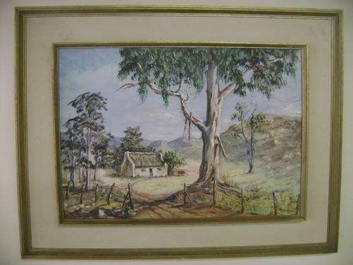 FRAMED PAINTING SIGNED "NANCY EBERSOHN" DATED 1977