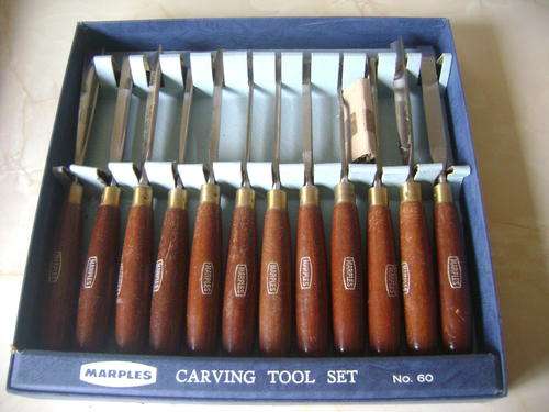 COLLECTABLE VINTAGE MARBLE CARVING TOOL SET (NO 60 - 12 PIECES), SHEFFIELD ENGLAND
