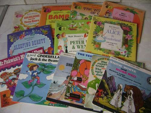 COLLECTION OF 1960'S AND 1970'S FAMOUS CHILDREN STORIES ON SEVEN SINGLE RECORDS