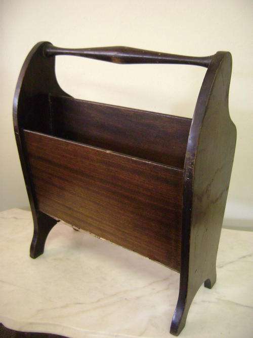 VINTAGE WOODEN MAGAZINE RACK - SEE DESCRIPTION