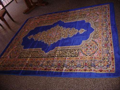 LOVELY VINTAGE DOUBLE-SIDED COVER/THROW (CRUSHED VELVET FRONT)- VERY LAST ONE AVAILABLE!!!