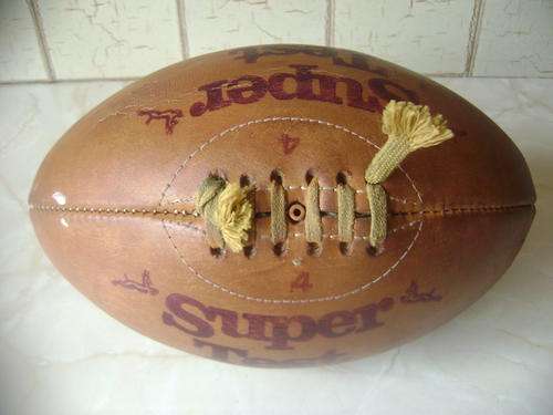 VINTAGE GENUINE LEATHER RUGBY BALL - SUPER TEST by INVINCIBLE (SABS APPROVED)