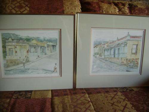 2 X "DISTRICT SIX" ORIGINAL WATERCOLOUR PAINTINGS by MERLE ABRAMS(DD 1979) -SOLD TOGETHER AS ONE LOT