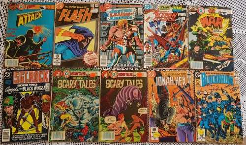 Job lot of 10 Vintage Comic books dated between 1980 and 1985 - sold together as one lot