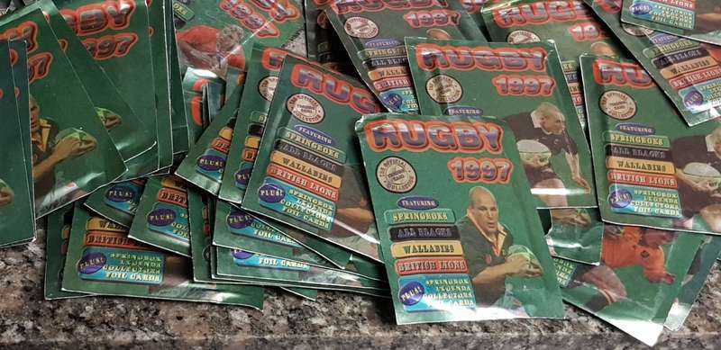 Panini 1997 Rugby Trading Cards (100 sealed packets, each with 6 cards) sold together as one lot