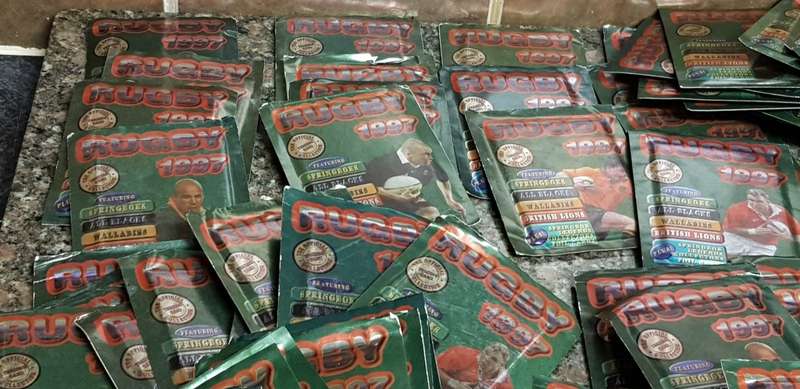 Panini 1997 Rugby Trading Cards (100 sealed packets, each with 6 cards) sold together as one lot