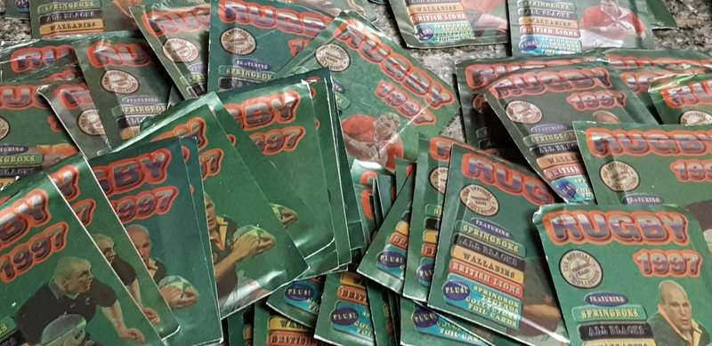 Panini 1997 Rugby Trading Cards (100 sealed packets, each with 6 cards) sold together as one lot