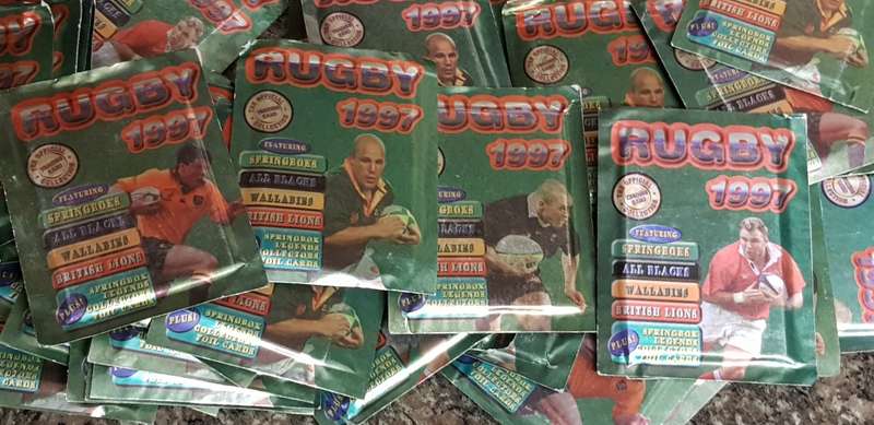 Panini 1997 Rugby Trading Cards (100 sealed packets, each with 6 cards) sold together as one lot
