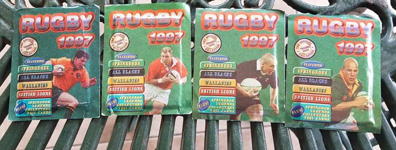 Panini 1997 Rugby Trading Cards (100 sealed packets, each with 6 cards) sold together as one lot