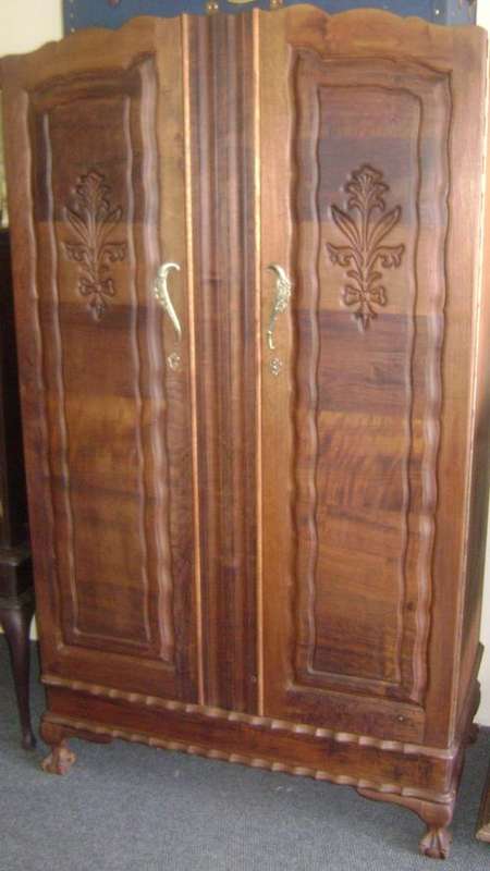 Two door wardrobe in solid wood and in very good condition