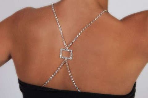 Rhinestone Detailed Bra Strap