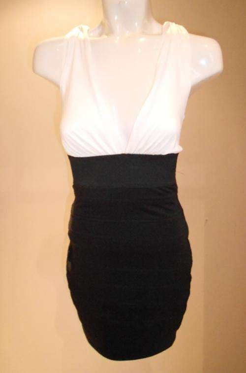 SALE: Relocating - YDE Dress - White & Black Dress