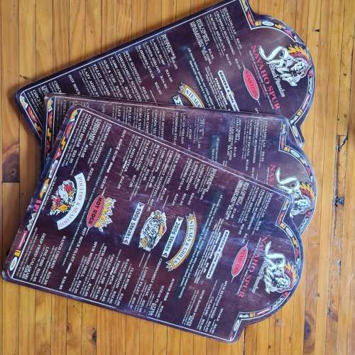 Vintage spur menu X 3
