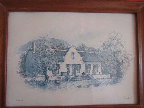 RUSTENBURG - WATER PAINTING DONE BY NOREEN Mc LEOD FRAMED IN A OAK FRAME WITH GLASS!!
