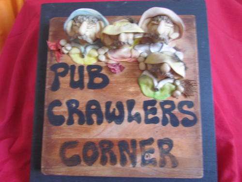 a Pub crawlers corner sign  by  Leon Ludick!!!