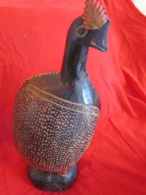 WOW!!A BIG WOODEN GUINEA-FOWL!!
