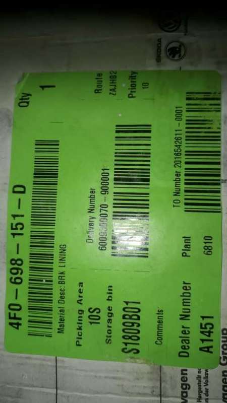 Audi A4 brake pads