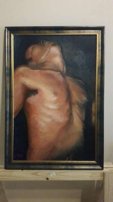 J Mink oil on canvas
