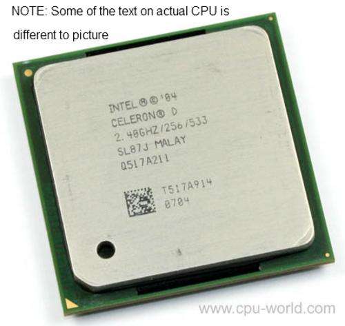 Intel Celeron D 320 LGA775 (256K Cache, 2.4GHz, 533MHz FSB) without box