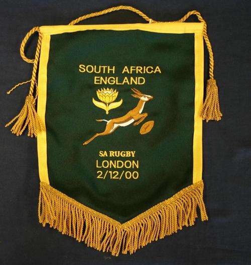 Springbok player issued pennants