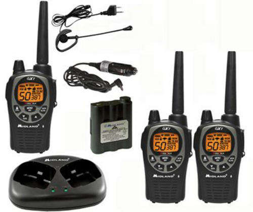 Midland GXT1000VP4 58km Two Way Radio Kit + One extra Radio - Waterproof & Brand New!