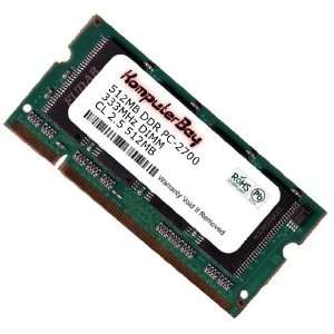 KOMPUTERBAY 512MB DDR SODIMM (200 pin) 333Mhz (DDR1) PC2700 LAPTOP RAM: Brand New (Sealed)