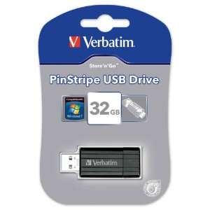 Verbatim 32GB PinStripe Store'n'Go USB Drive (USB Memory Stick): Brand New (Sealed) Limited Offer