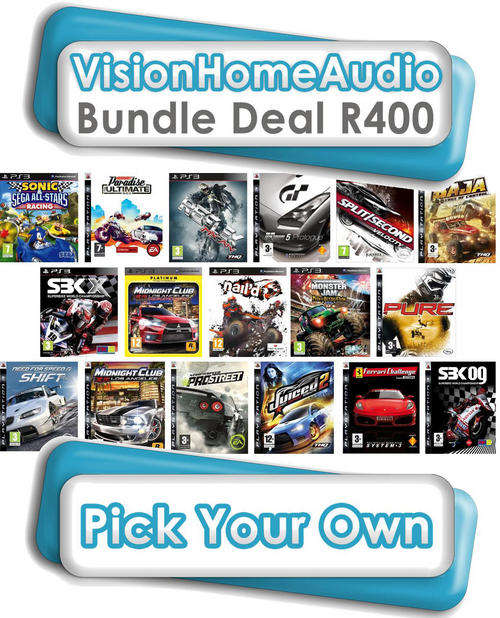 Create Your Own Bundle Deal:Any 2 Games For Only R400.00 (PS3: Racing,ATV & Bikes) Brand New(Sealed)