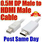 High Quality 1 x Meter Mini Display Port DP Male to HDMI Male for Apple Mac: Brand New (Sealed)