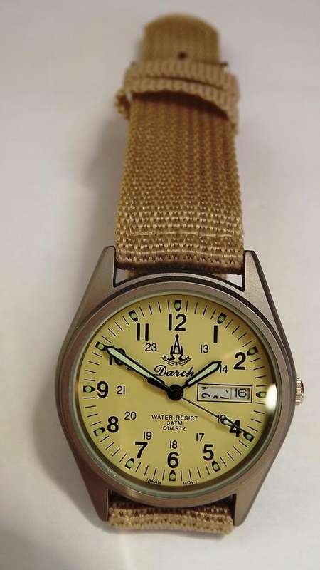 MENS  DAICH NIGHT VISION SPORTS WATCHES AVAILABLE IN GREEN AND BEIGE ALSO