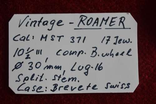 Vintage Swiss Brevete Roamer watch ####REDUCED###