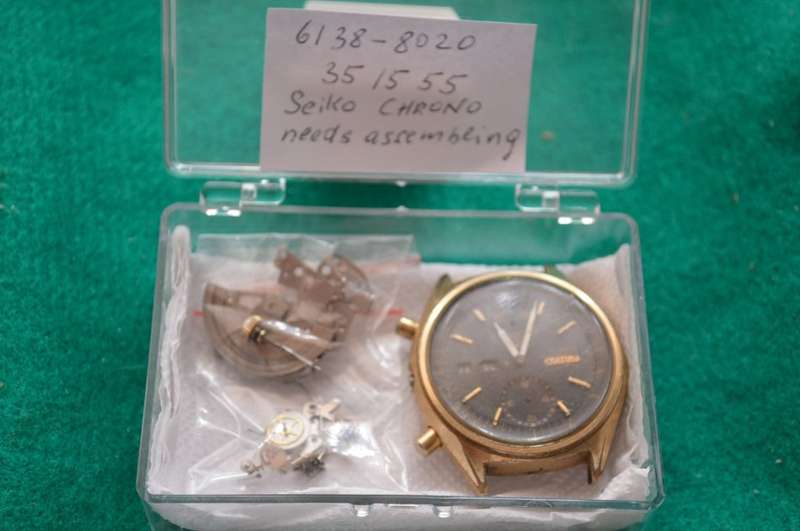 Usefull SEIKO chrono 6138-8020  35 15 55 needs assembly
