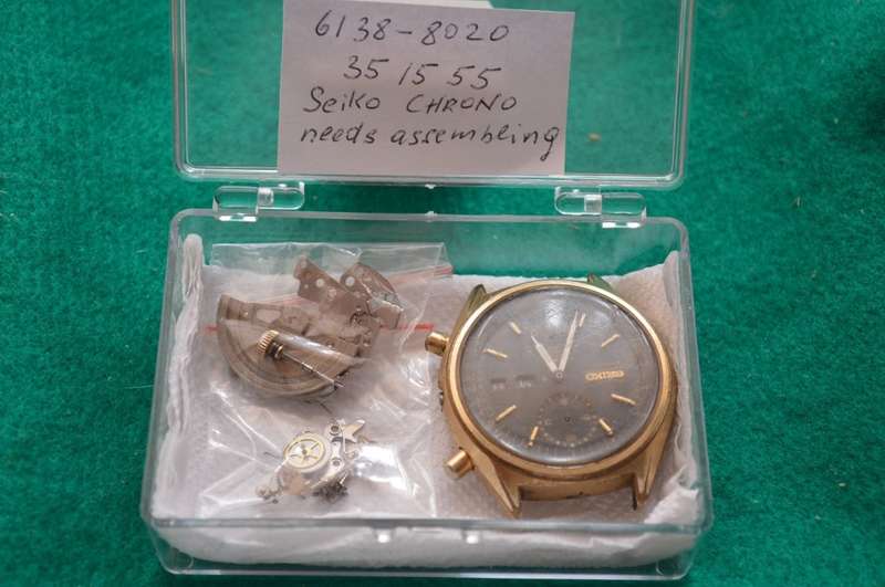 Usefull SEIKO chrono 6138-8020  35 15 55 needs assembly