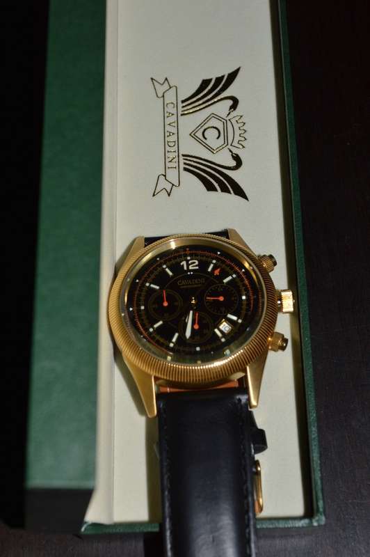 WEEKEND SPECIAL Cavadini XXL mens CHRONOGRAPH AVIATION  watch MAKE A BOLD STATMENT