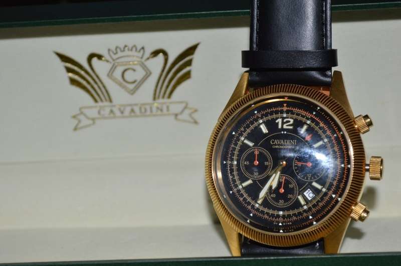 WEEKEND SPECIAL Cavadini XXL mens CHRONOGRAPH AVIATION  watch MAKE A BOLD STATMENT