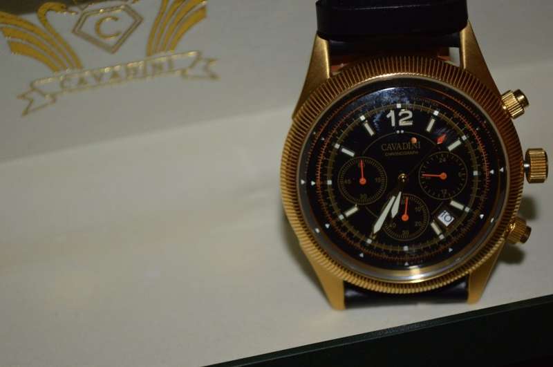 WEEKEND SPECIAL Cavadini XXL mens CHRONOGRAPH AVIATION  watch MAKE A BOLD STATMENT
