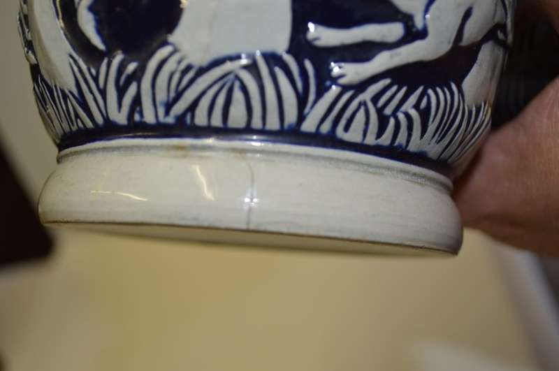Nice RARE  grey and cobolt blue 1986 Deumler and Breiden  HOHR Beer stein
