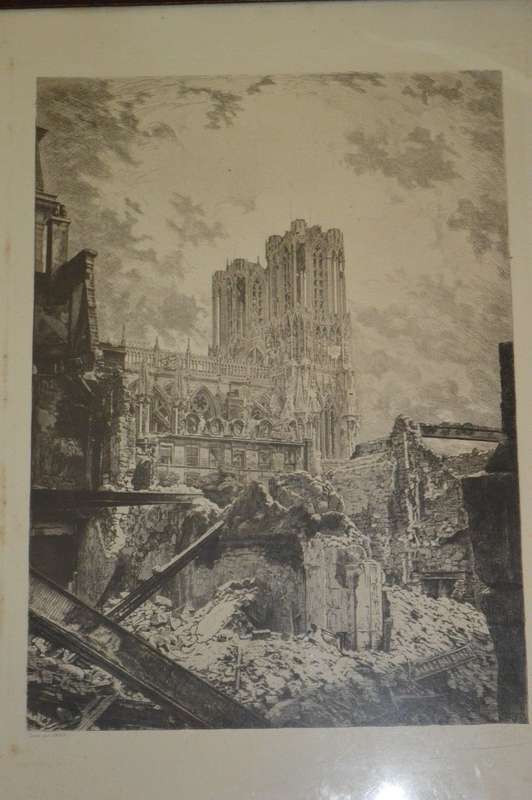 Raul Varin Reims en Ruines Notre dame cathedral 1865-1943