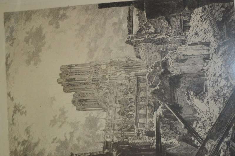 Raul Varin Reims en Ruines Notre dame cathedral 1865-1943