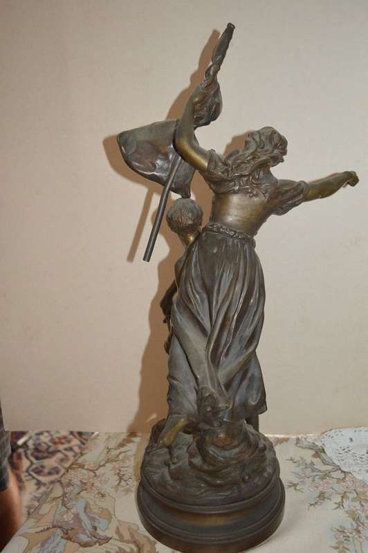 'Pro Patria', large patinated bronze sculpture by Gaudez